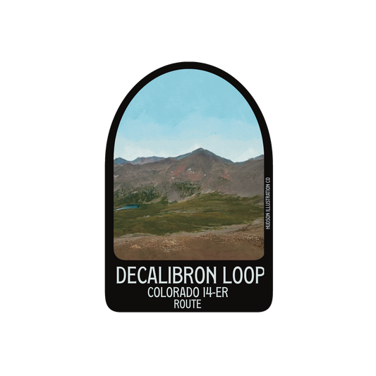 Decalibron Loop Colorado 14er - Sticker/Magnet/Print/Postcard