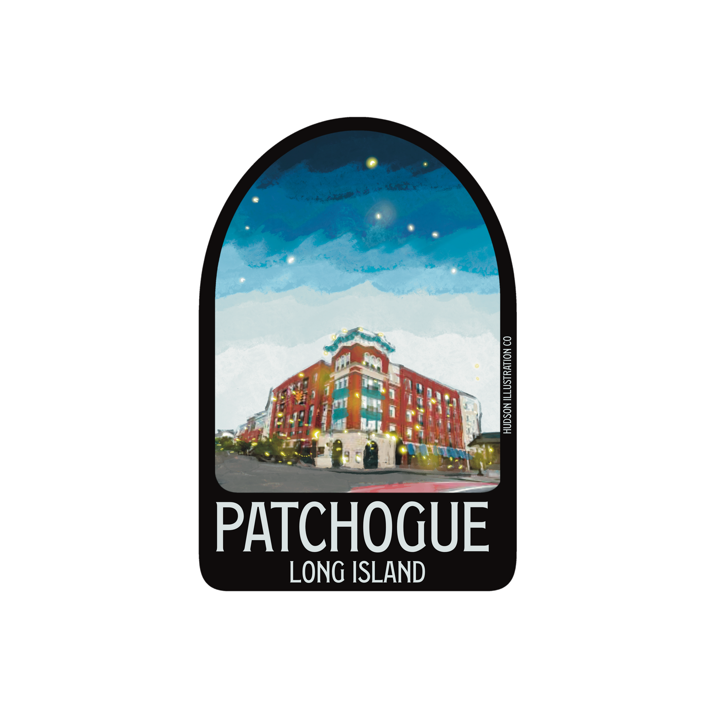 Patchogue Long Island Sticker/Magnet/Print/Postcard