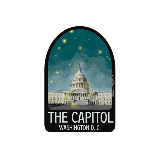 The Capitol Building Washington DC Sticker/Magnet/Print/Postcard