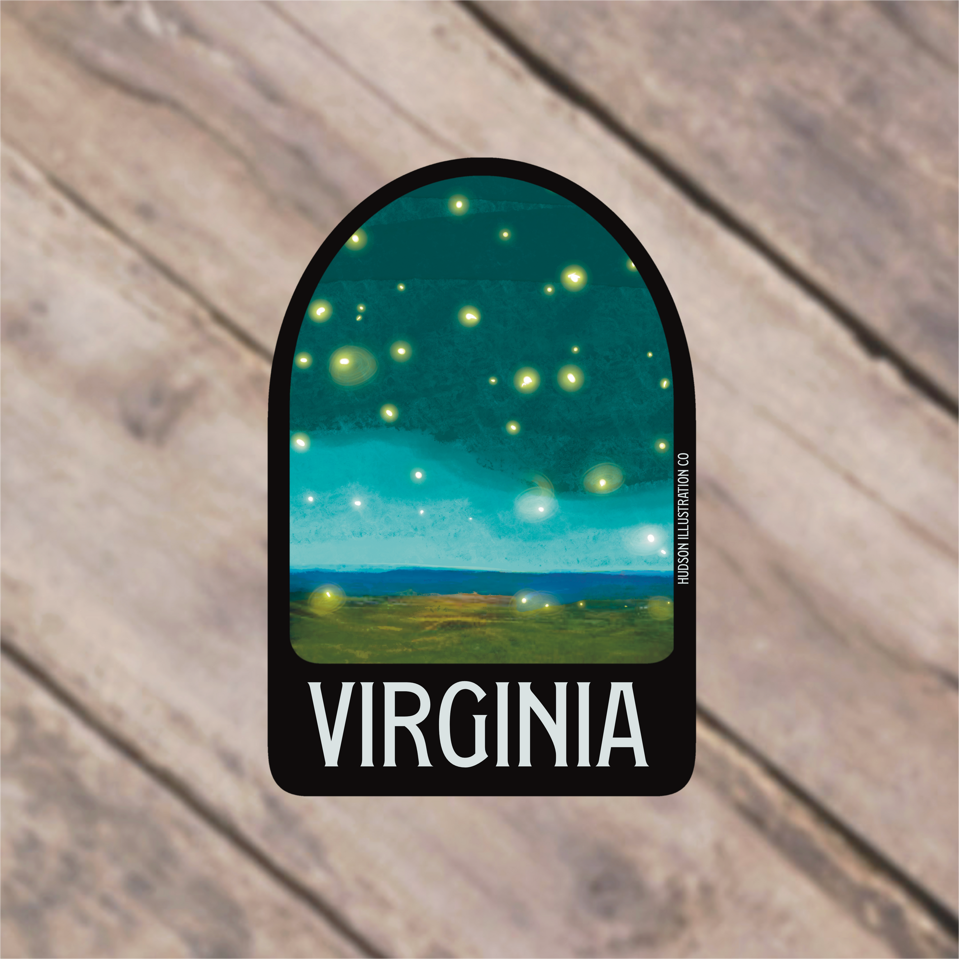 a sticker with the name virginia on it