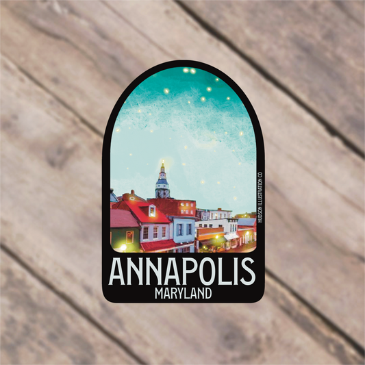 a sticker that says annna polis in front of a picture of a