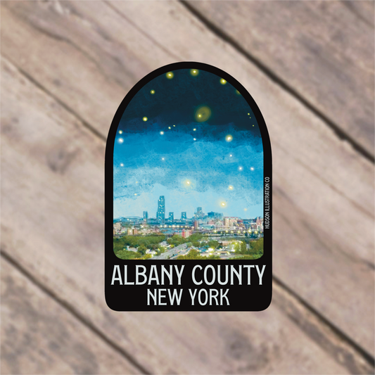 a sticker that says albany county new york