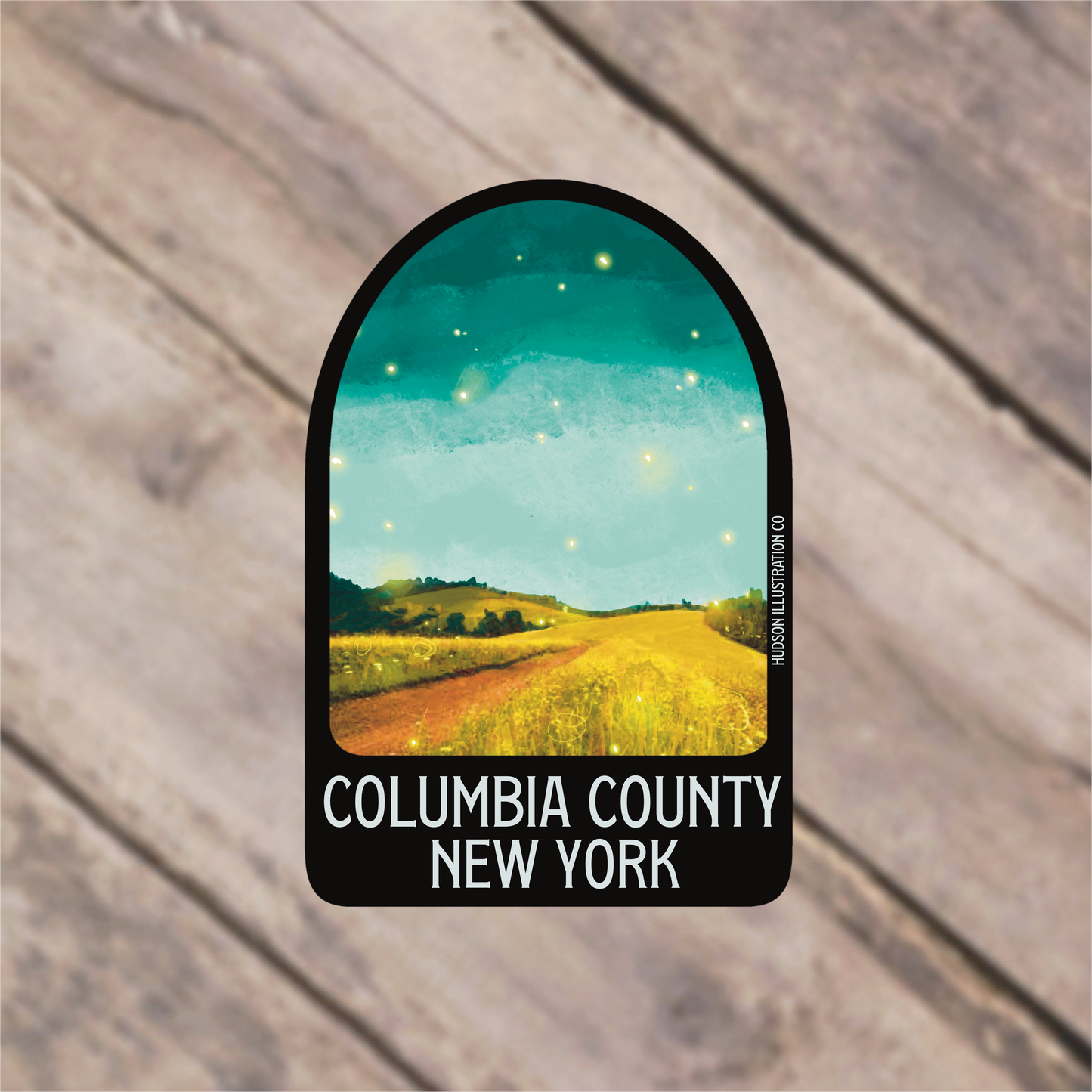 a sticker that says columbia county new york