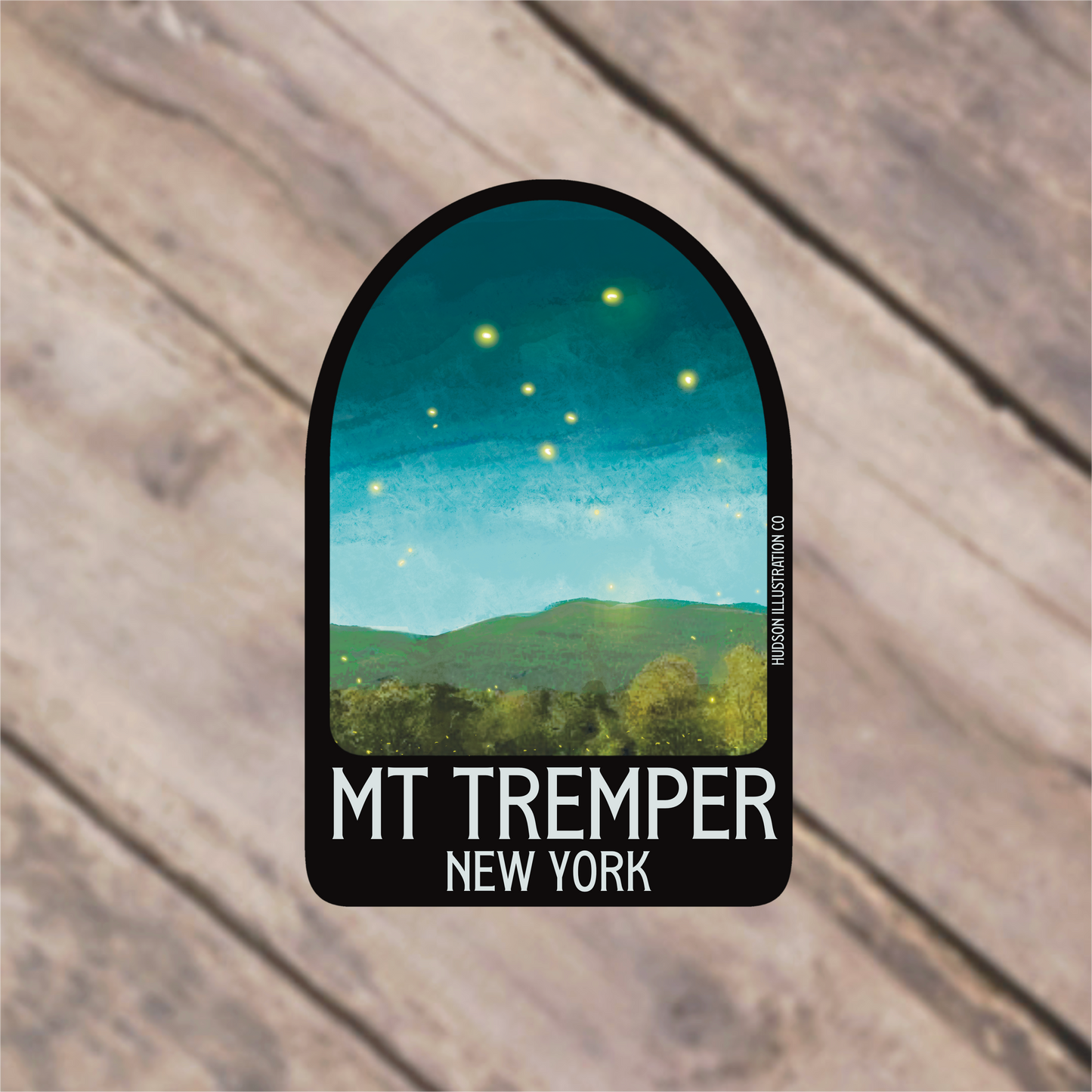 a sticker with the words mt tremper new york on it